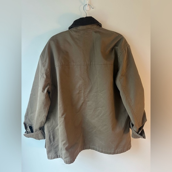 Abercrombie and Fitch Brown Mid-Length Waxed Barn Jacket - Picture 5 of 8